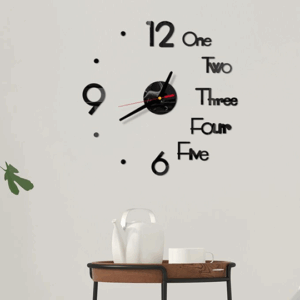 3D Wall Clock DIY Design Decal Large Modern